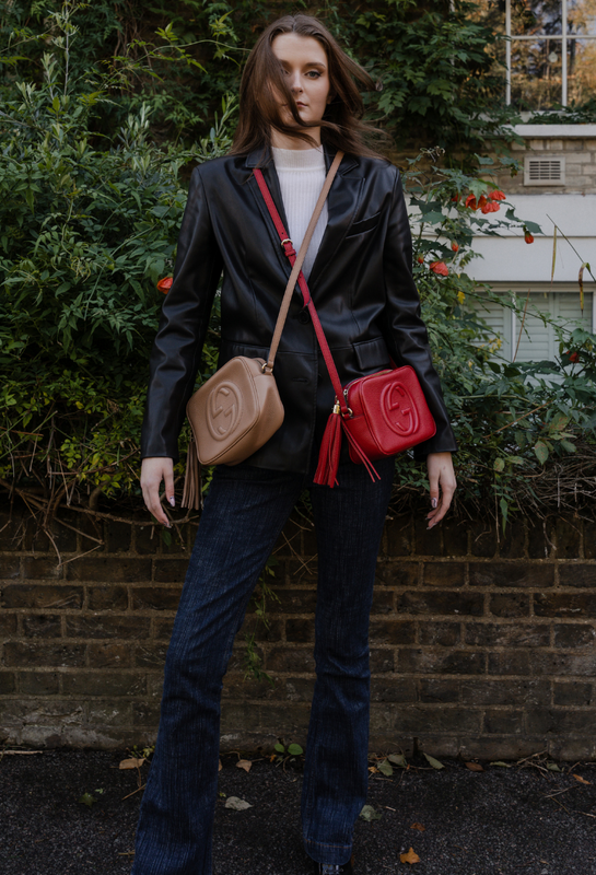 Gucci Red Leather Small Dollar Interlocking Chain Bag | myGemma | Item  #126336